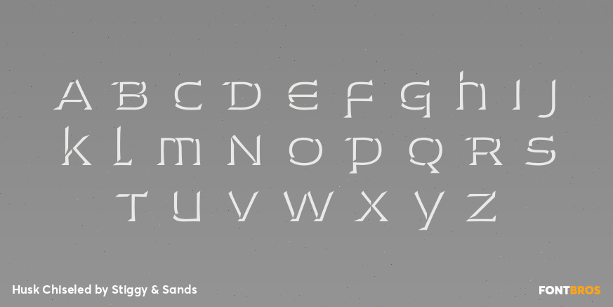 Husk Chiseled Font Poster #2