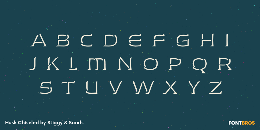 Husk Chiseled Font Poster #3