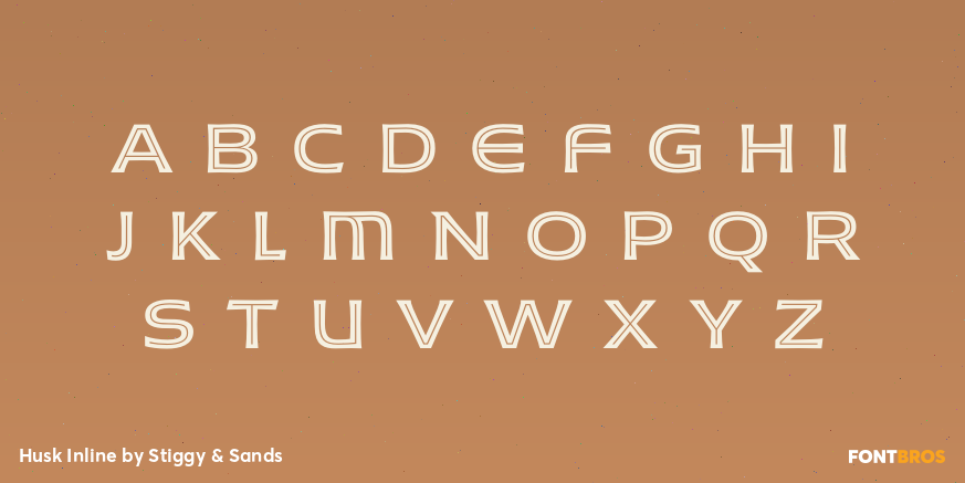 Husk Inline Font Poster #3