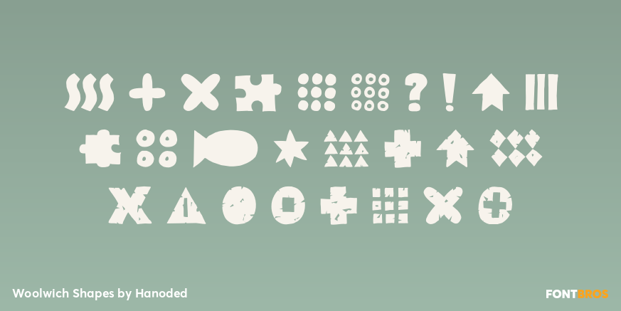 Woolwich Shapes Font Poster #3
