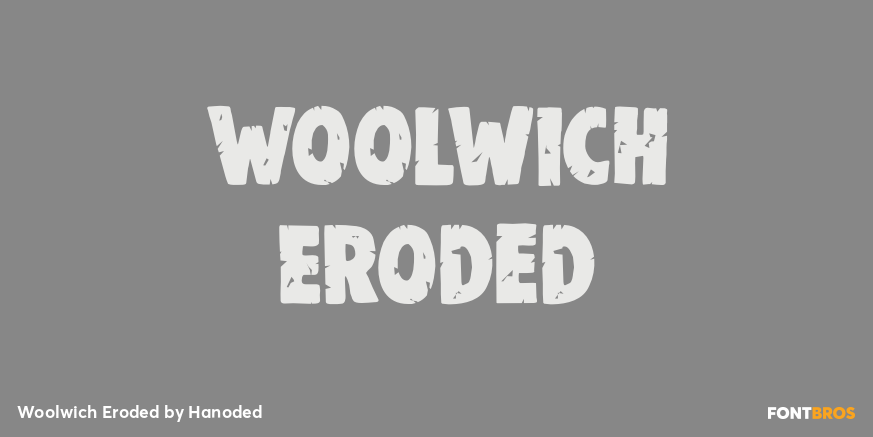 Woolwich Eroded Font Poster #1