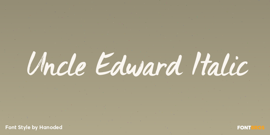 Uncle Edward Italic Poster