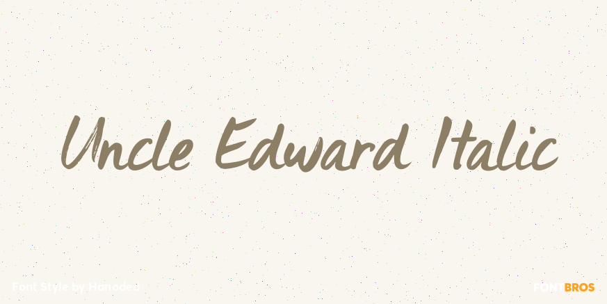 Uncle Edward Italic Poster