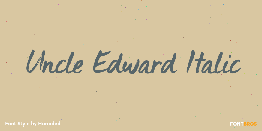 Uncle Edward Italic Poster