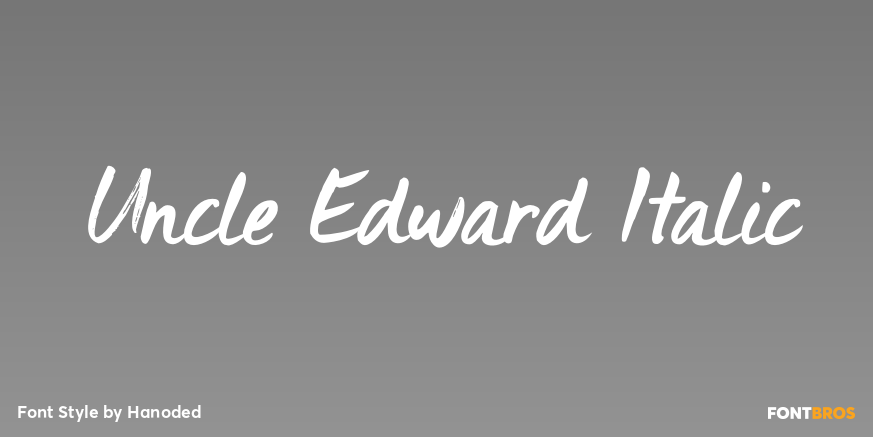 Uncle Edward Italic Poster