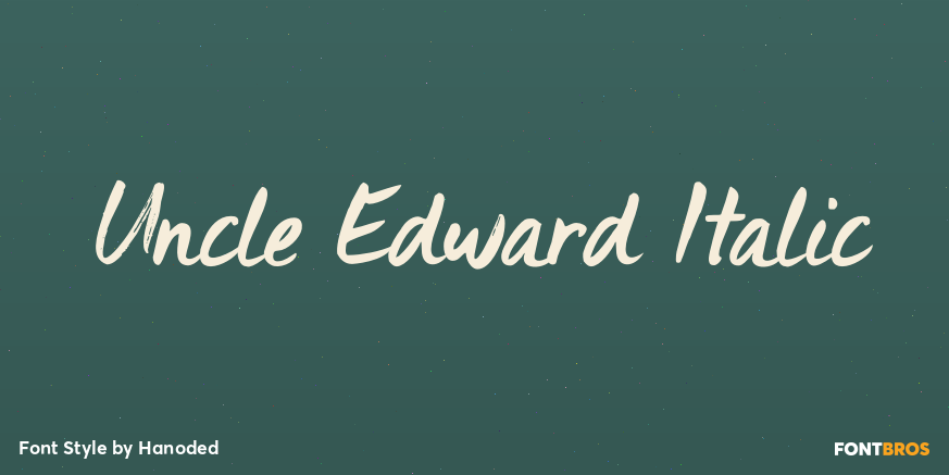 Uncle Edward Italic Poster
