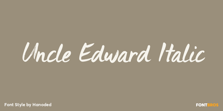 Uncle Edward Italic Poster