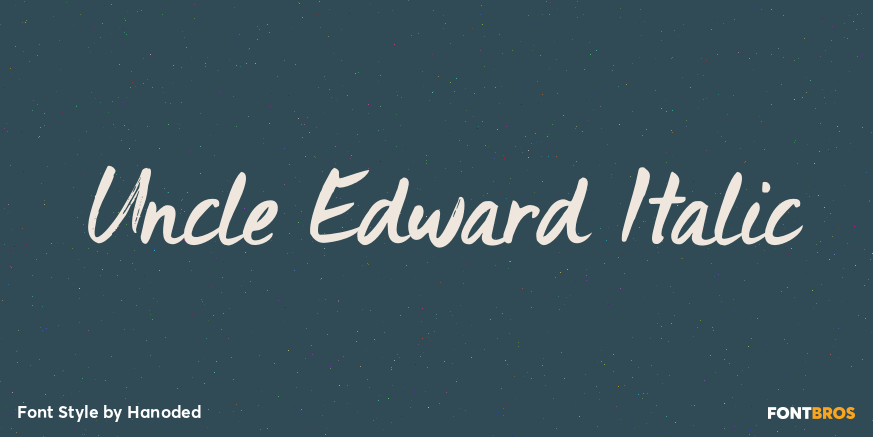 Uncle Edward Italic Poster