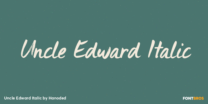 Uncle Edward Italic Poster