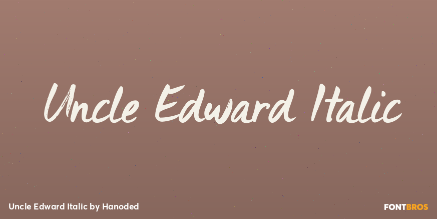 Uncle Edward Italic Poster