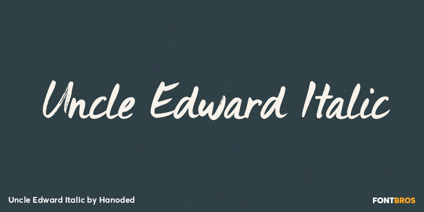 Uncle Edward Italic Poster