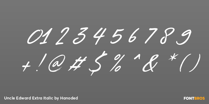 Uncle Edward Extra Italic Font Poster #4