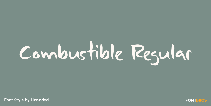 Combustible Regular Font Poster #1