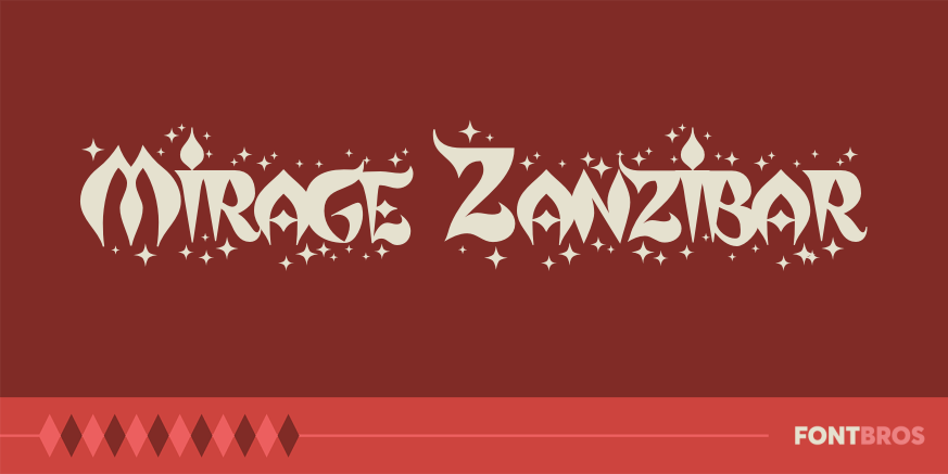 Mirage Zanzibar Font Poster