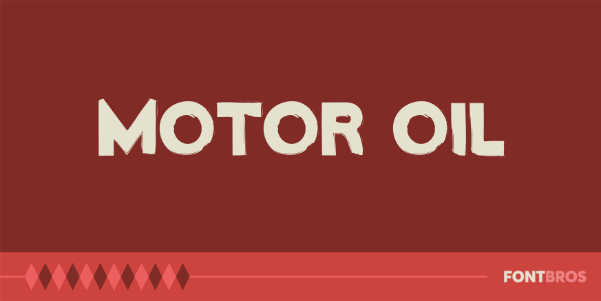 Motor Oil Font Poster