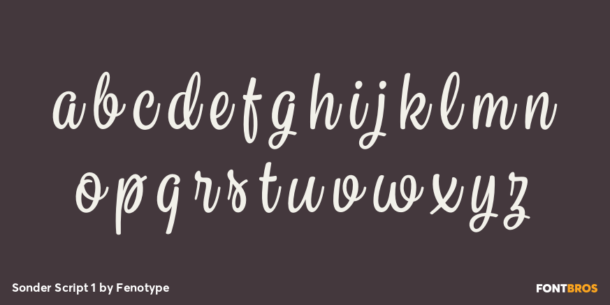 Sonder Script 1 Font Poster #1