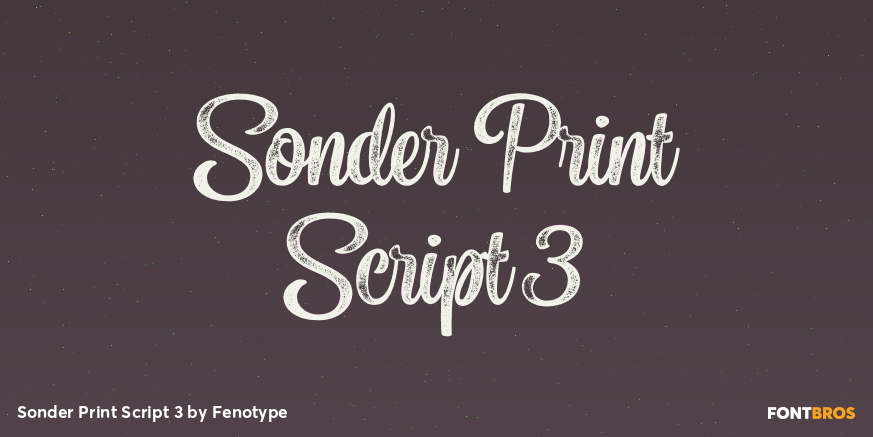 Sonder Print Script 3 Font Poster #1