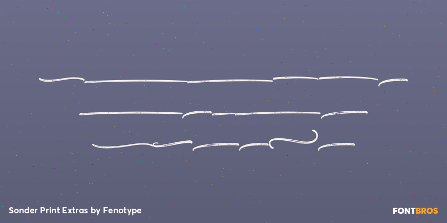 Sonder Print Extras Font Poster #1