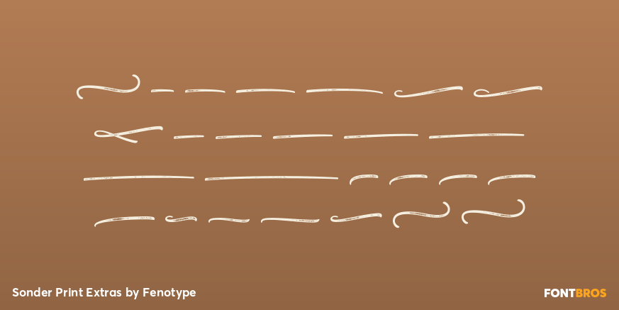 Sonder Print Extras Font Poster #3