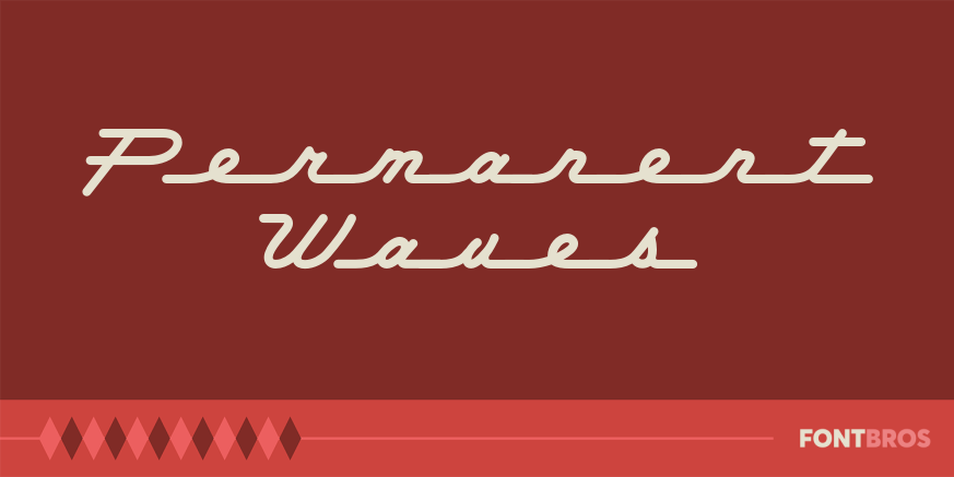 Permanent Waves Font Poster