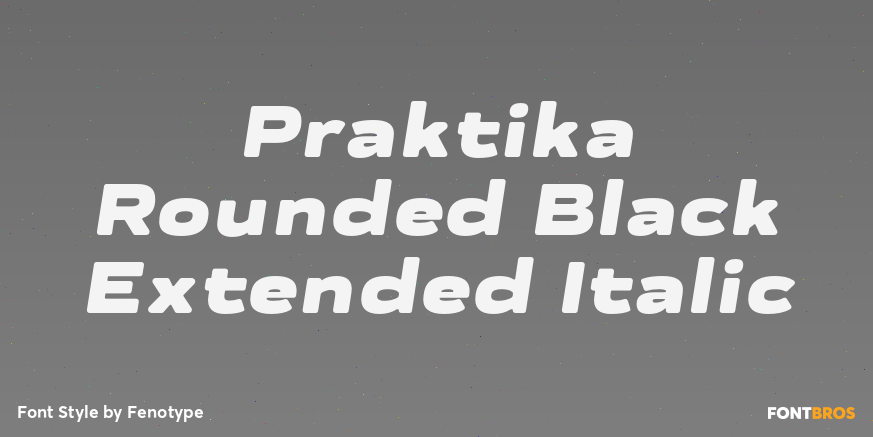 Praktika Rounded Black Extended Italic Font Poster #1