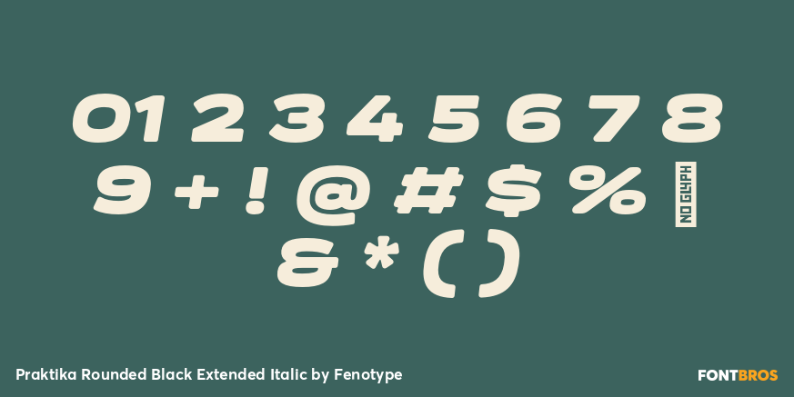 Praktika Rounded Black Extended Italic Font Poster #1