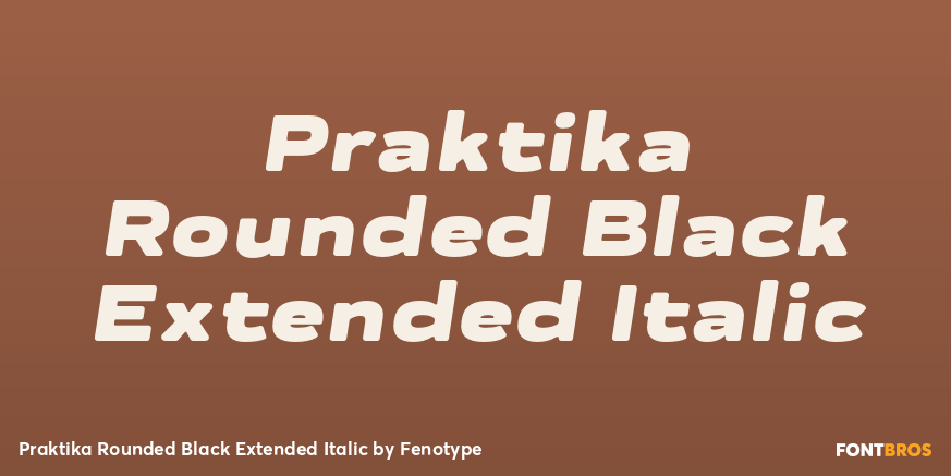 Praktika Rounded Black Extended Italic Font Poster #1