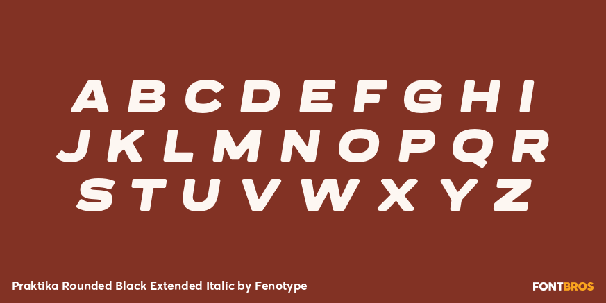 Praktika Rounded Black Extended Italic Font Poster #2