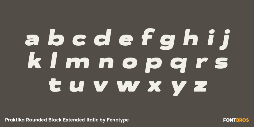 Praktika Rounded Black Extended Italic Font Poster #3