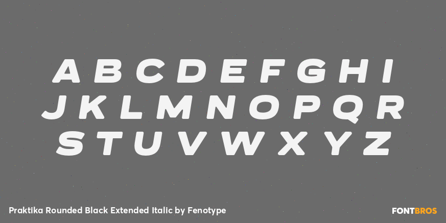 Praktika Rounded Black Extended Italic Font Poster #1