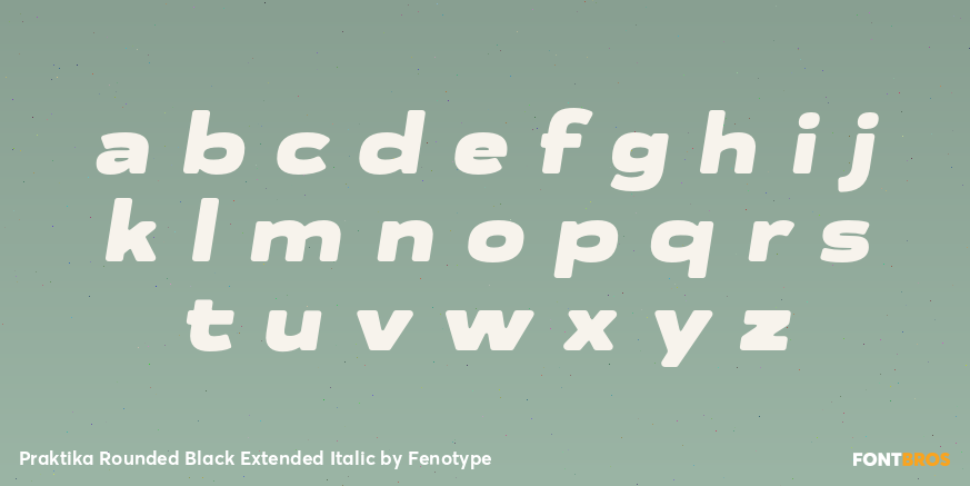 Praktika Rounded Black Extended Italic Font Poster #1