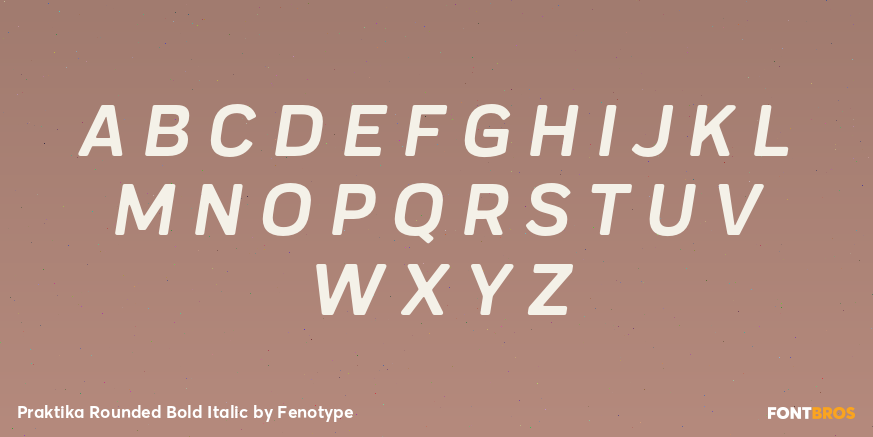 Praktika Rounded Bold Italic Font Poster #1
