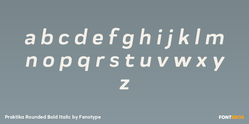 Praktika Rounded Bold Italic Font Poster #1