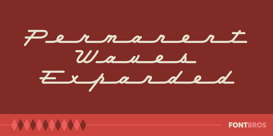 Permanent Waves Expanded Font Poster