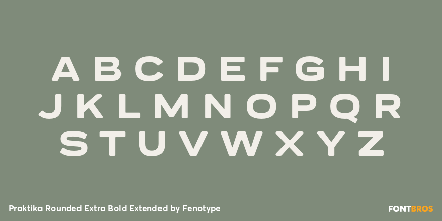 Praktika Rounded Extra Bold Extended Font Poster #2