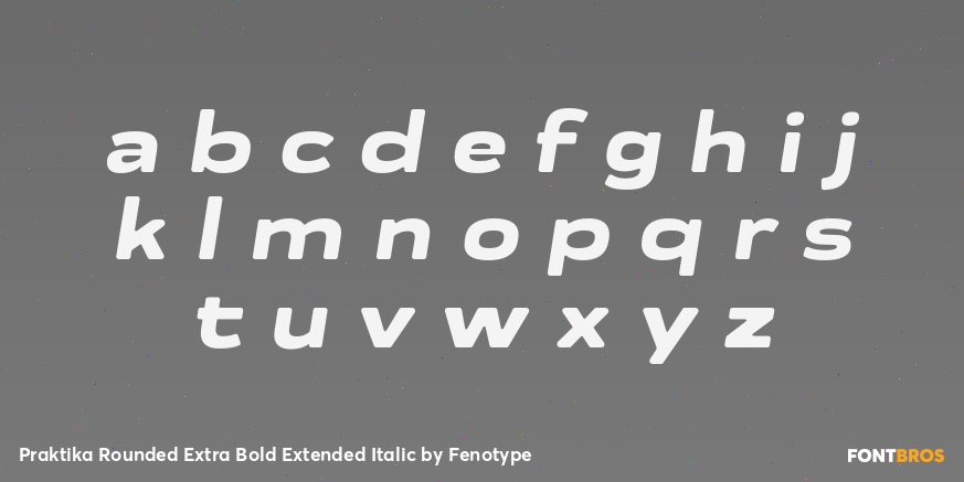 Praktika Rounded Extra Bold Extended Italic Font Poster #1