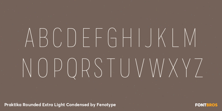 Praktika Rounded Extra Light Condensed Font Poster #2