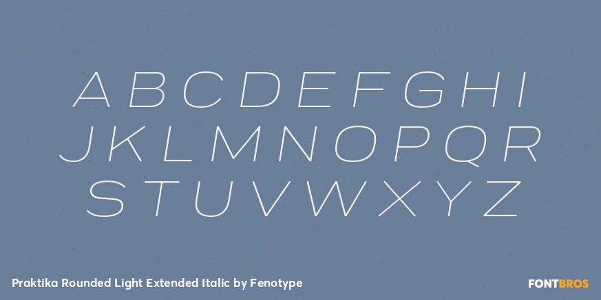 Praktika Rounded Light Extended Italic Font Poster #2