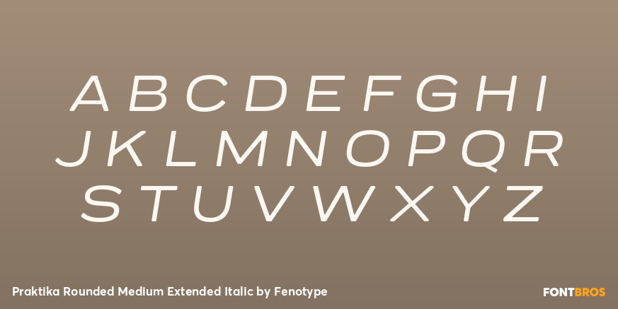 Praktika Rounded Medium Extended Italic Font Poster #2