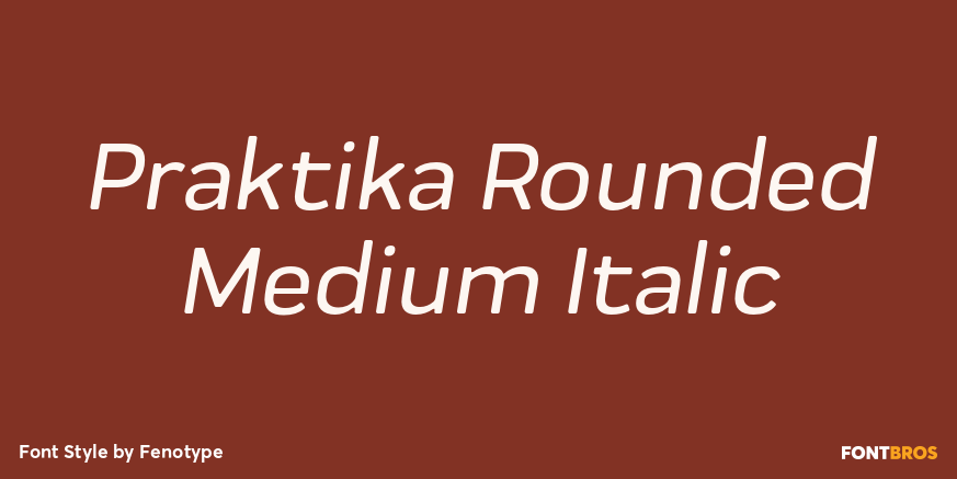 Praktika Rounded Medium Italic Font Poster #1