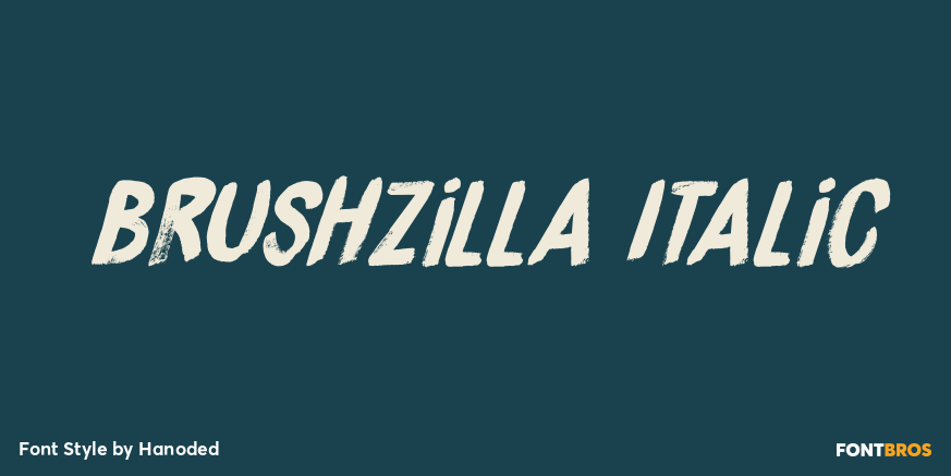 Brushzilla Italic Font Poster #1