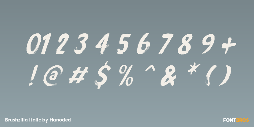Brushzilla Italic Font Poster #4