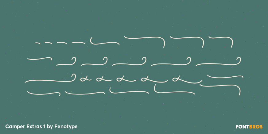 Camper Extras 1 Font Poster #3