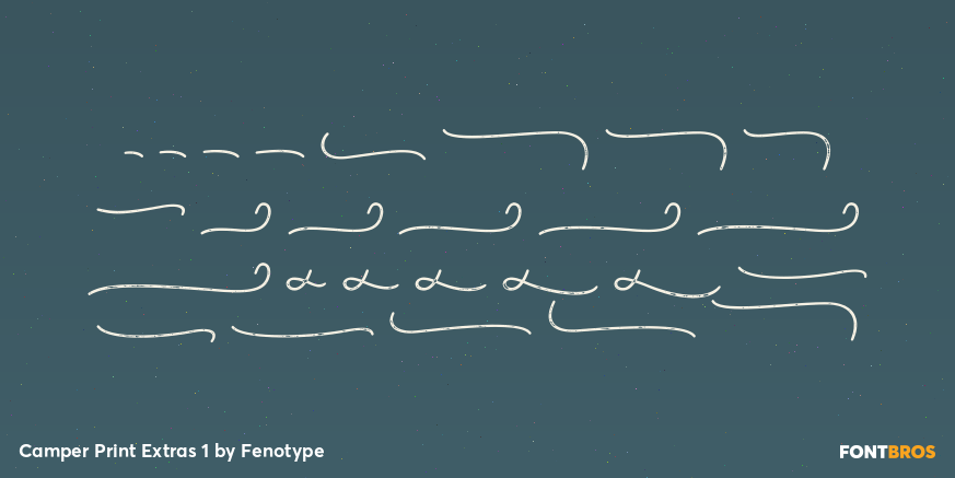 Camper Print Extras 1 Font Poster #3
