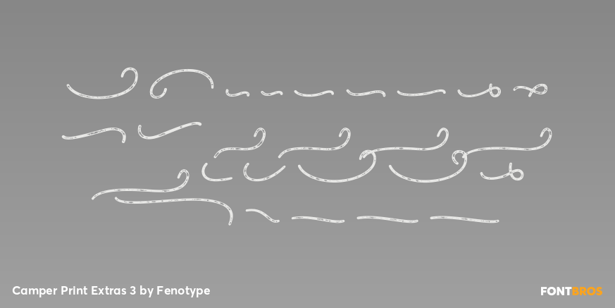 Camper Print Extras 3 Font Poster #2
