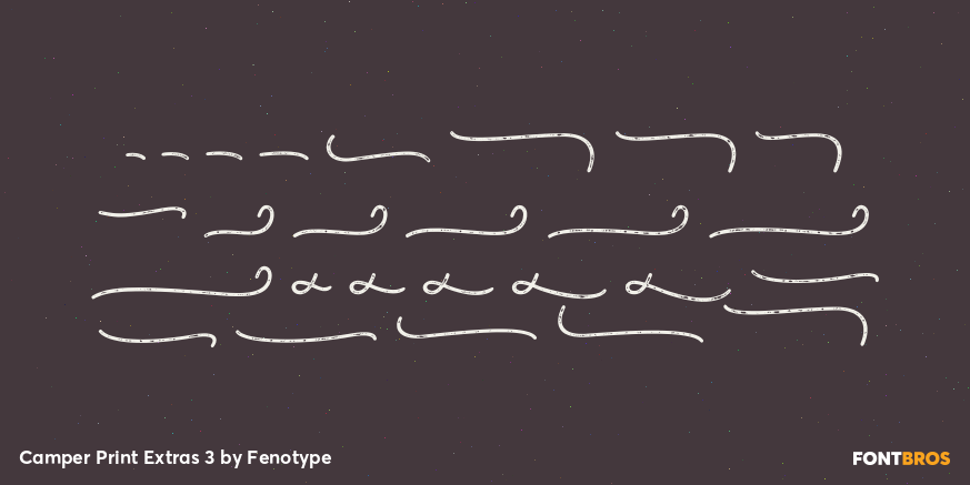 Camper Print Extras 3 Font Poster #3