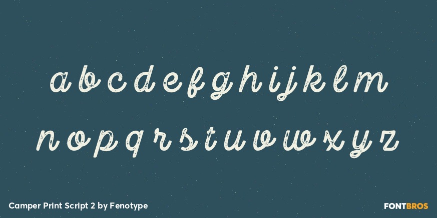 Camper Print Script 2 Font Poster #3