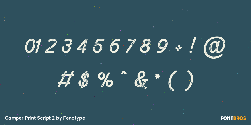 Camper Print Script 2 Font Poster #4