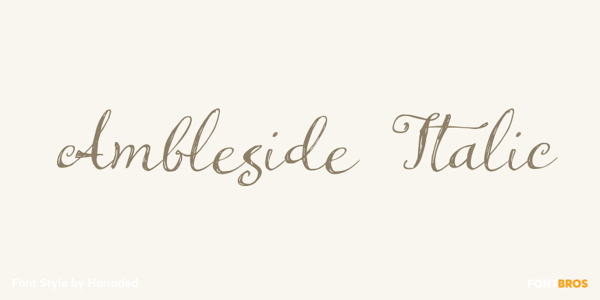 Ambleside Italic Font Poster #1