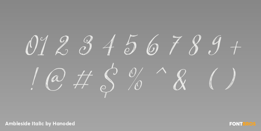 Ambleside Italic Font Poster #4